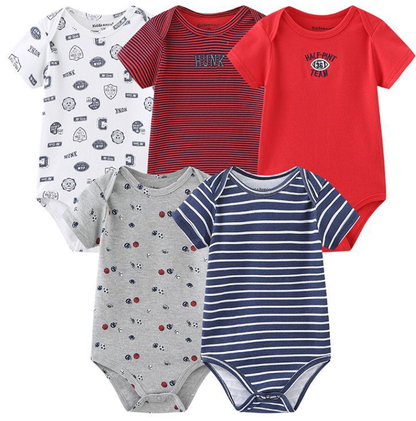 Style Loft Collection BabyStyle Frankie Elaine 5-Piece Baby Onesie Set
