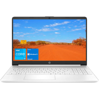 Style Loft Collection x HP 15 Notebook Laptop 15.6" HD Screen Intel Core i3-1115G4 Processor 8GB RAM 256GB SSD Webcam Wi-Fi HDMI Windows 11 Home White