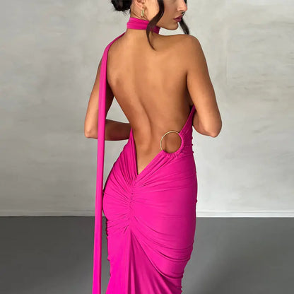 Style Loft Collection A Night In Paris Slim Backless Trailing Dress