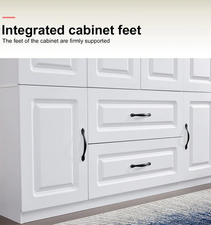 Style Loft Collection 74" H White Solid Wood Freestanding Wardrobe Closet