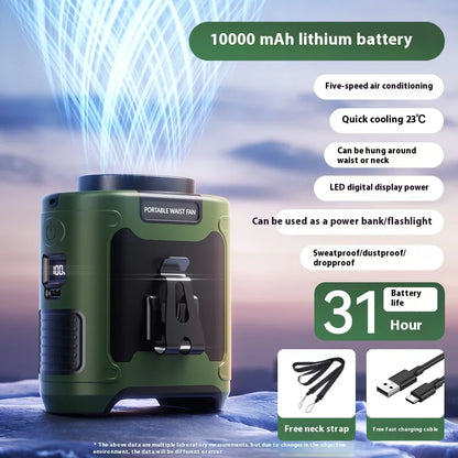 Style Loft Collection Neck or Waste Hanging Powerbank Flashlight Fan