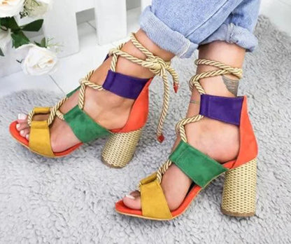Style Loft Collection Backyard Barbecue Chunky Heel Sandals