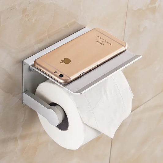 Style Loft Collection Space Aluminum Wall-Mounted Tissue and Phone Holder