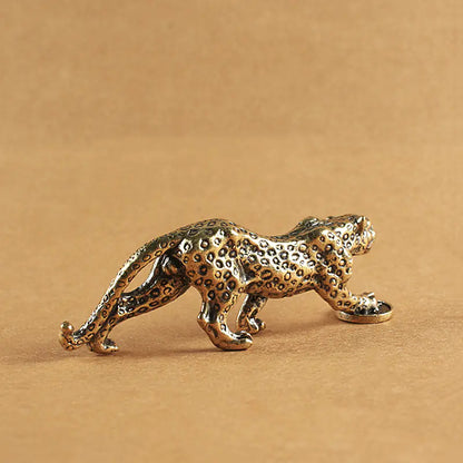 Style Loft Collection Brass Vintage Prowling Leopard Figurine