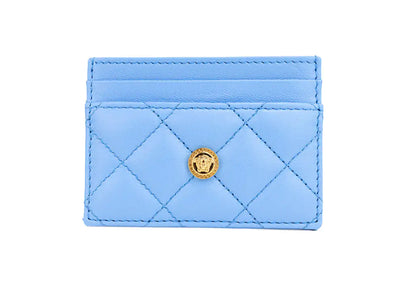 Style Loft Collection x Versace Mini Medusa DV Blue Quilted Leather Card Case