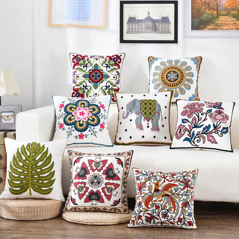 Style Loft Collection Embroidered Floral Cushion Covers