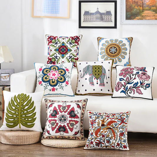 Style Loft Collection Embroidered Floral Cushion Covers