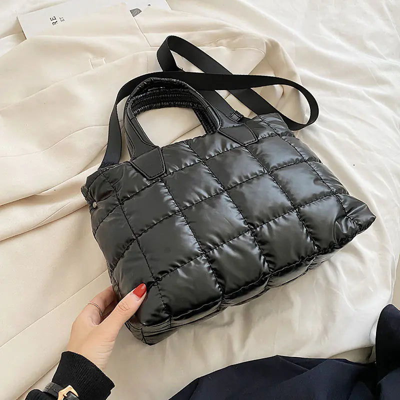 Style Loft Collection Plaid Stitching Shoulder Bag