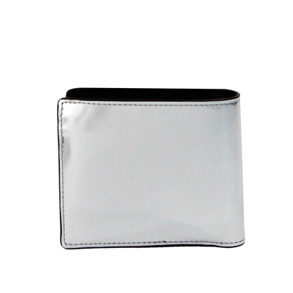 Style Loft Collection x Versace La Medusa Silver Metallic Smooth Leather Bifold Wallet