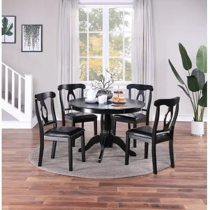 (.24) Style Loft Collection Classic Round 5pc Dining Set