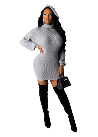 Style Loft Collection Catch Me After Work-Work Turtleneck Sweater Dress