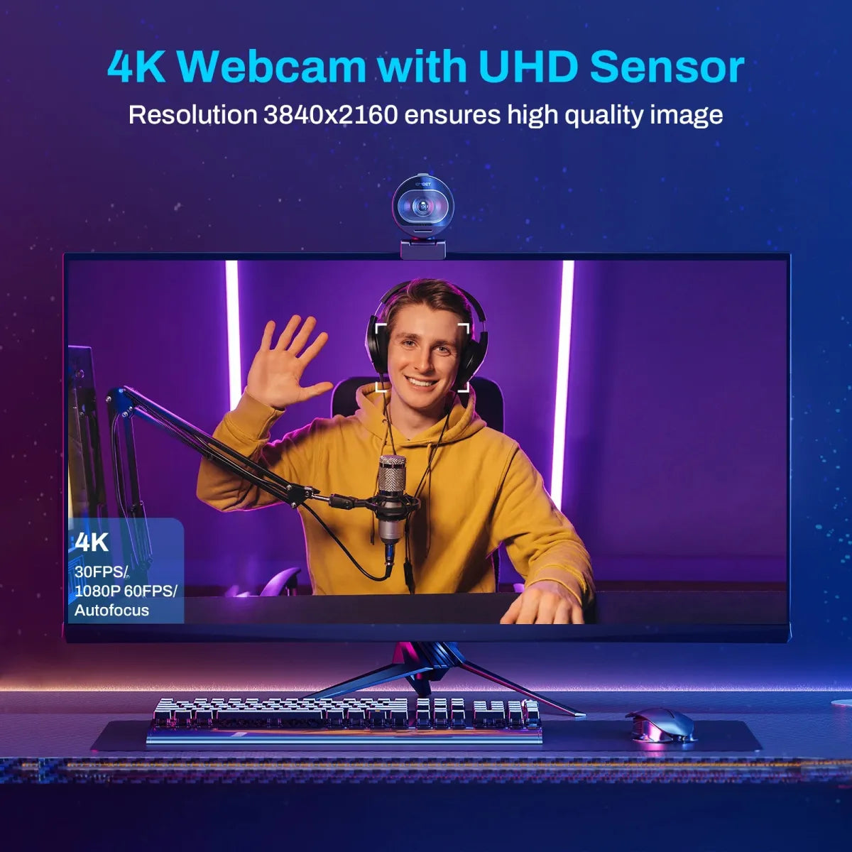 Style Loft Collection StyleTech 4K Ultra-High-Def StreamPro Webcam