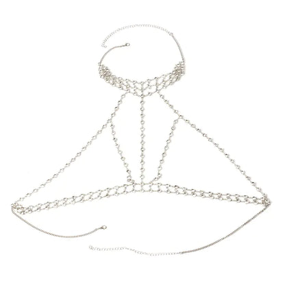 Style Loft Collection Rhinestone Collar and Bikini Body Chain