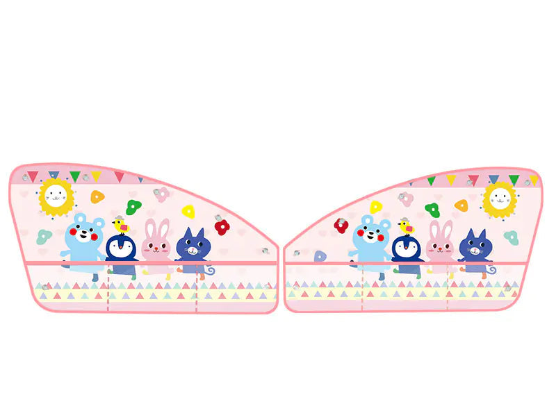 Style Loft Collection Car Sunshade with Storage Pocket and Suction Cups