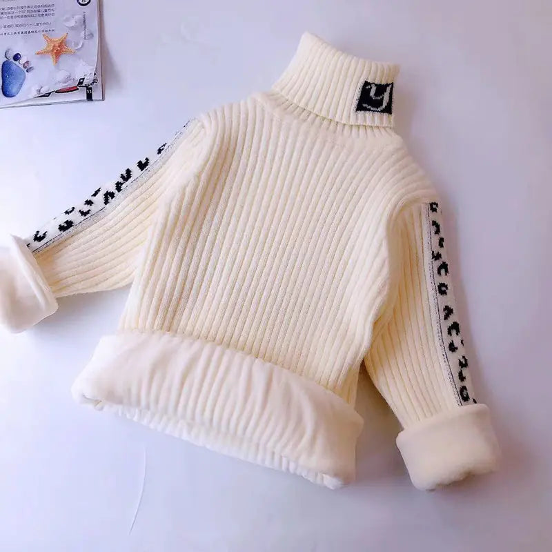 Style Loft Collection BabyStyle Cuvette Cashmere and Velvet Leopard Sweater