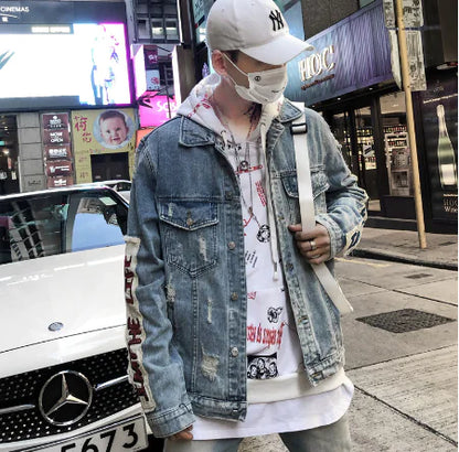 Style Loft Collection Sidewalk Surfin Patchwork Denim Jacket