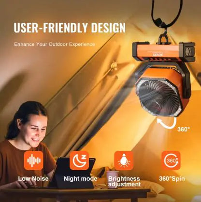 Style Loft Collection 360 Degree Portable Rechargeable Lantern Fan