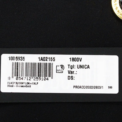 Style Loft Collection x Versace Small Flat Black Medusa Coin Nylon Fabric Pouch