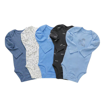 Style Loft Collection BabyStyle Infant Cozy Cotton Blue Romper Set