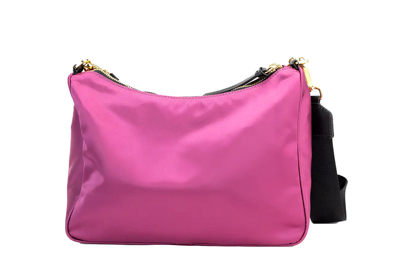 Style Loft Collection x Versace Small Dahlia Nylon Medusa Pendant Crossbody Shoulder Bag