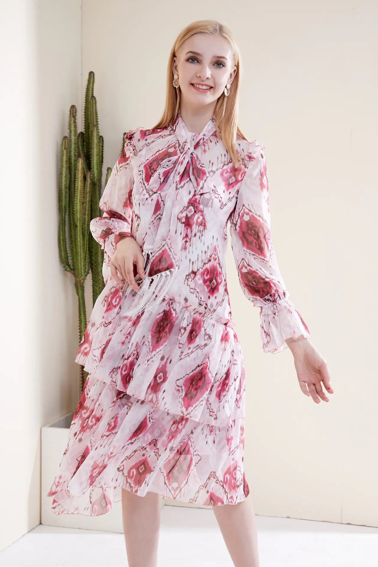 Style Loft Collection Just A Normal Day Elegant Asymmetrical Long Sleeve Dress