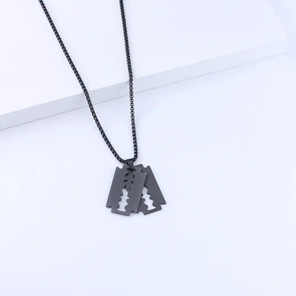 Style Loft Collection Titanium Steel Razor Blade Pendant Necklace