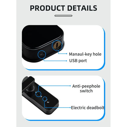 Style Loft Collection SecureStyle Intelligent Camera, Fingerprint, and Password Door Lock