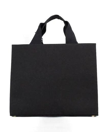 Style Loft Collection X Fendi X Versace Fendace Medium Black Canvas Shopper Tote