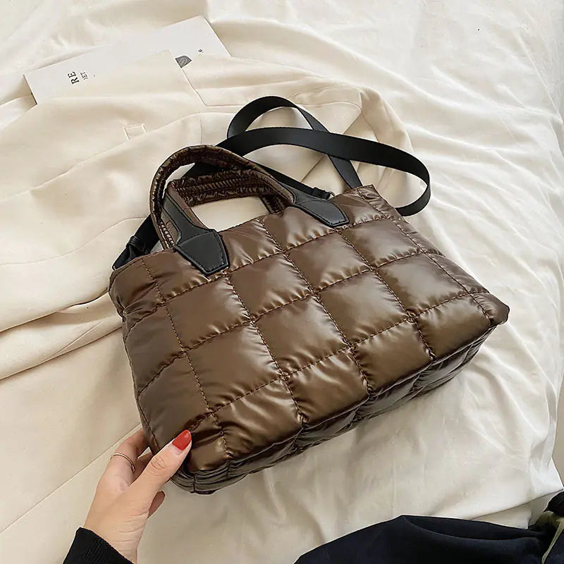 Style Loft Collection Plaid Stitching Shoulder Bag