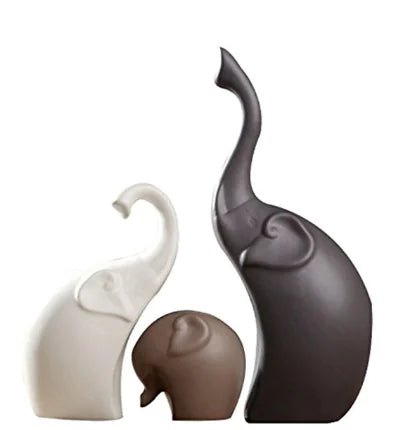 Style Loft Collection Artistic Treasures Ceramic Elephants