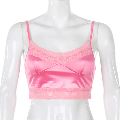 Style Loft Collection Satin Ribbon Crop Top Cami