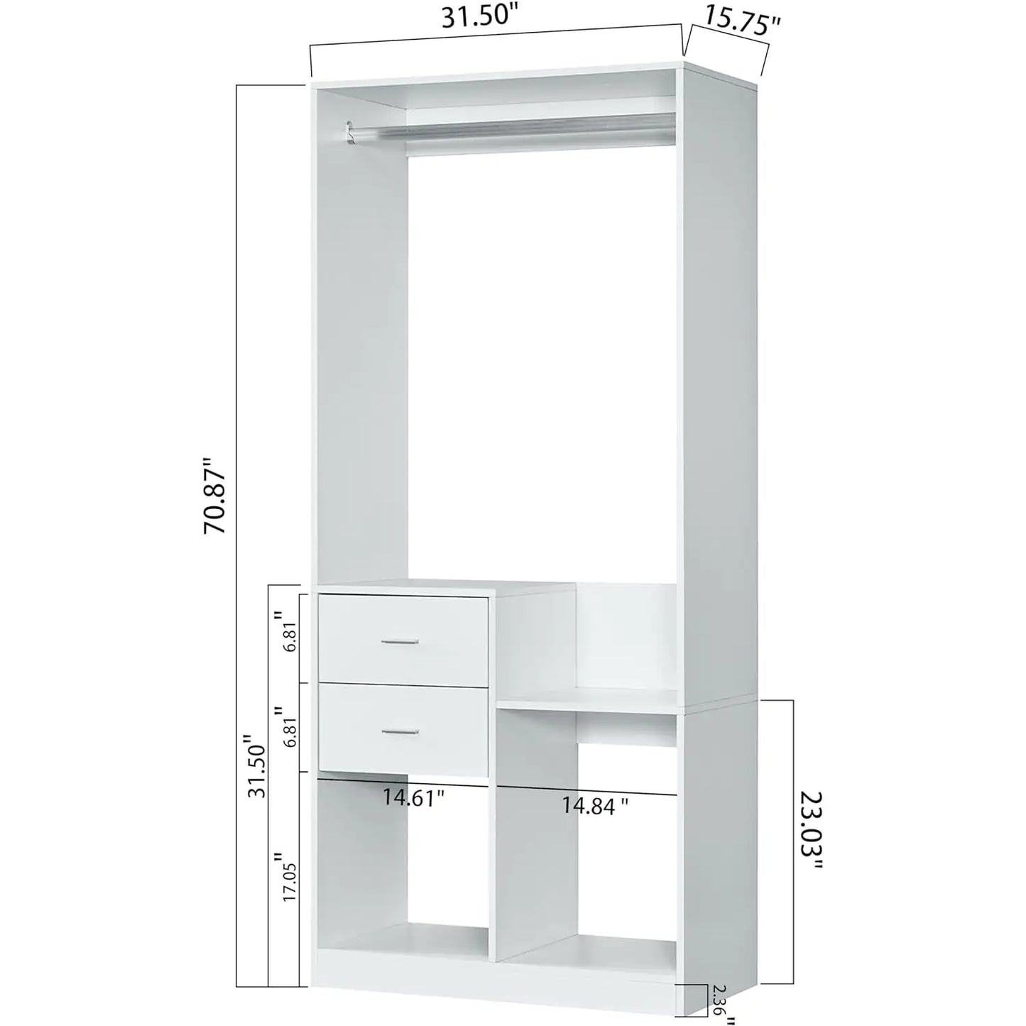 Style Loft Collection Freestanding Closet System