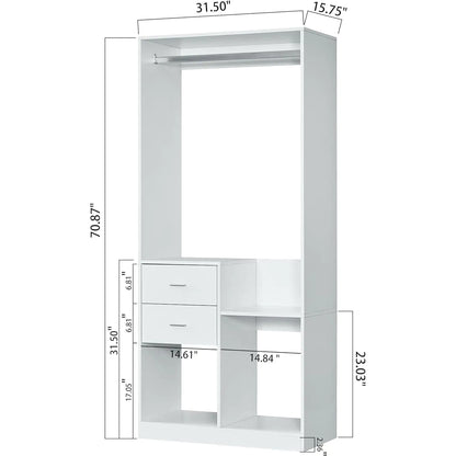 Style Loft Collection Freestanding Closet System