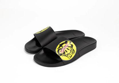 Style Loft Collection x Versace Gomma St. Medusa Smile Black Bright Yellow Pool Slides