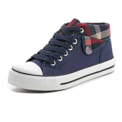 Style Loft Collection Plaid High-Top Canvas Steppers