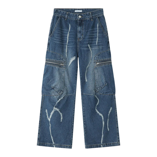 Style Loft Collection Fort Dearborn Loose Fit Denim Cargos