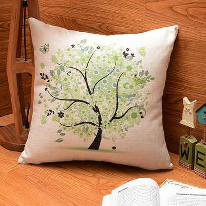 Style Loft Collection Artistic Floral Cotton Linen Pillow Cushion