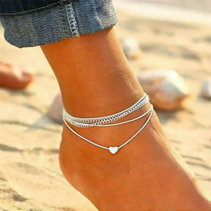 Style Loft Collection Love Heart Ankle Bracelet