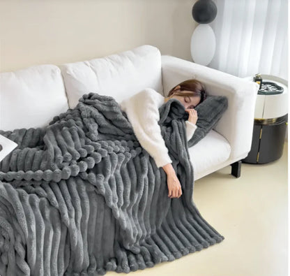 Style Loft Collection Double-Sided Soft Vegan Velvet Fur Blanket