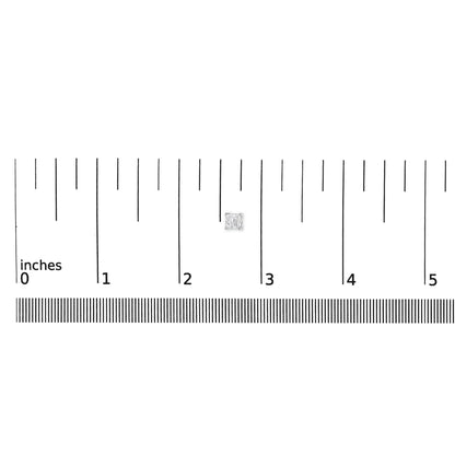 Style Loft Collection 14K White Gold Princess Cut Lab-Grown Diamond Solitaire Stud Earrings (F-G Color, VS2-SI1 Clarity)