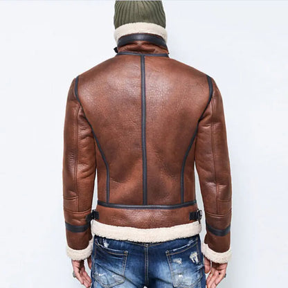 Style Loft Collection Vintage Hawks Nest Shearling Lined Leather Motorcycle