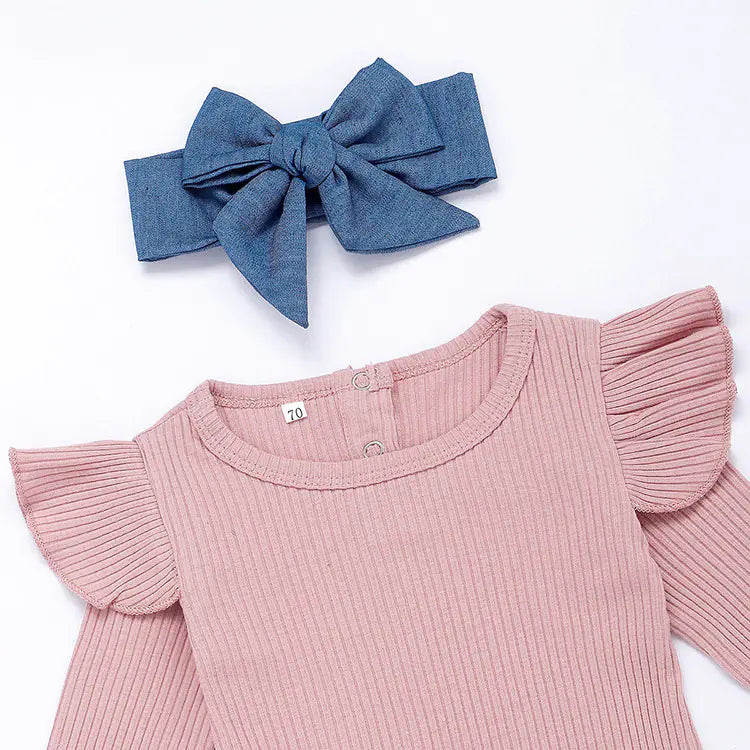 Style Loft Collection KidStyle Long Sleeve Bodysuit and Bowtie Set