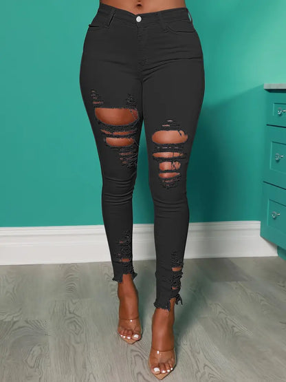 Style Loft Collection Ripped High Waist Skinny Jeans