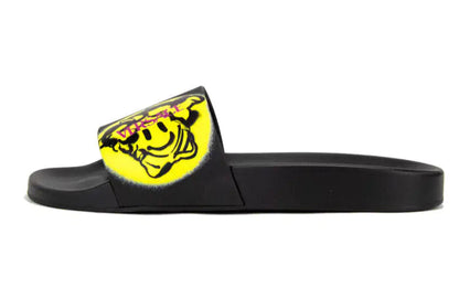 Style Loft Collection x Versace Gomma St. Medusa Smile Black Bright Yellow Pool Slides