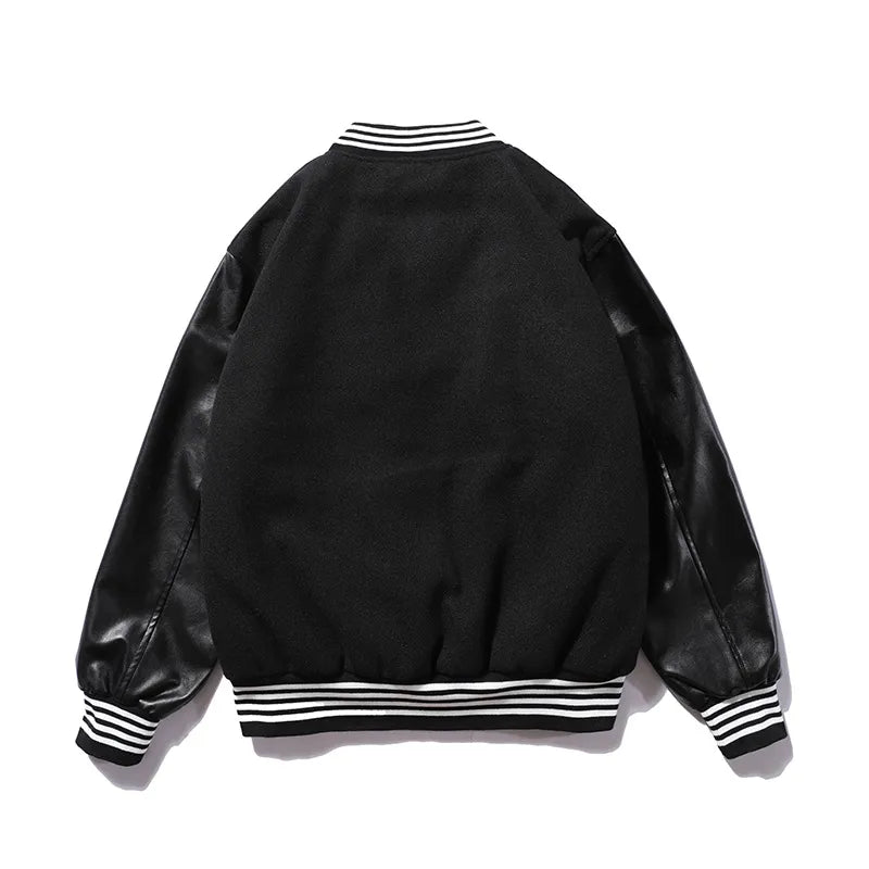 Style Loft Collection Tappahannock Embroidered Woolen Leather Baseball Jacket