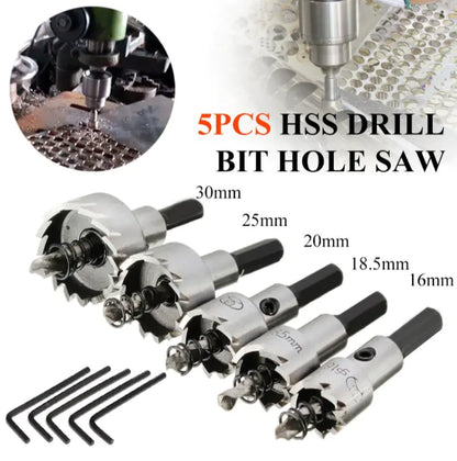 Style Loft Collection ToolStyle 5-Piece HSS Metal and Aluminum Hole Saw Drill Bit Set