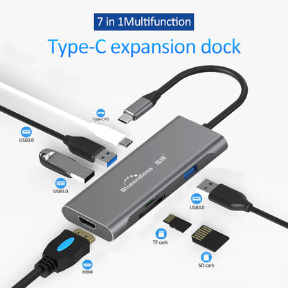 Style Loft Collection StyleTech 7 Port Multifunctional Type-C, USB, HDMI Hub