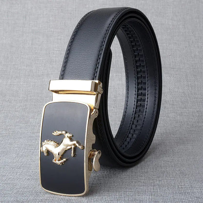 Style Loft Collection Przewalski Automatic Buckle Leather Belt