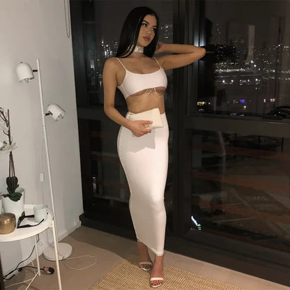 Style Loft Collection Levitari Two-Piece Crop Top Dress Set