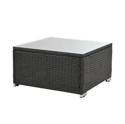 Style Loft Collection Rattan & Tempered Glass Patio Set